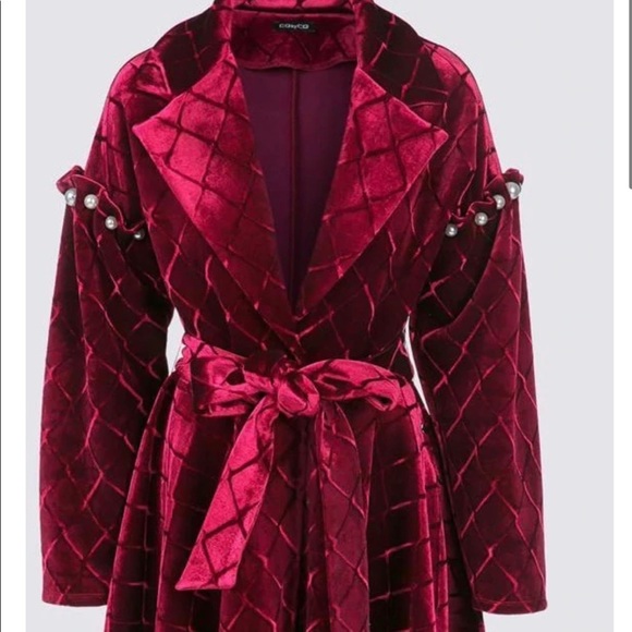 NWT! Elite luxury collection Velour Rich Red Pearl Accents - Picture 10 of 11